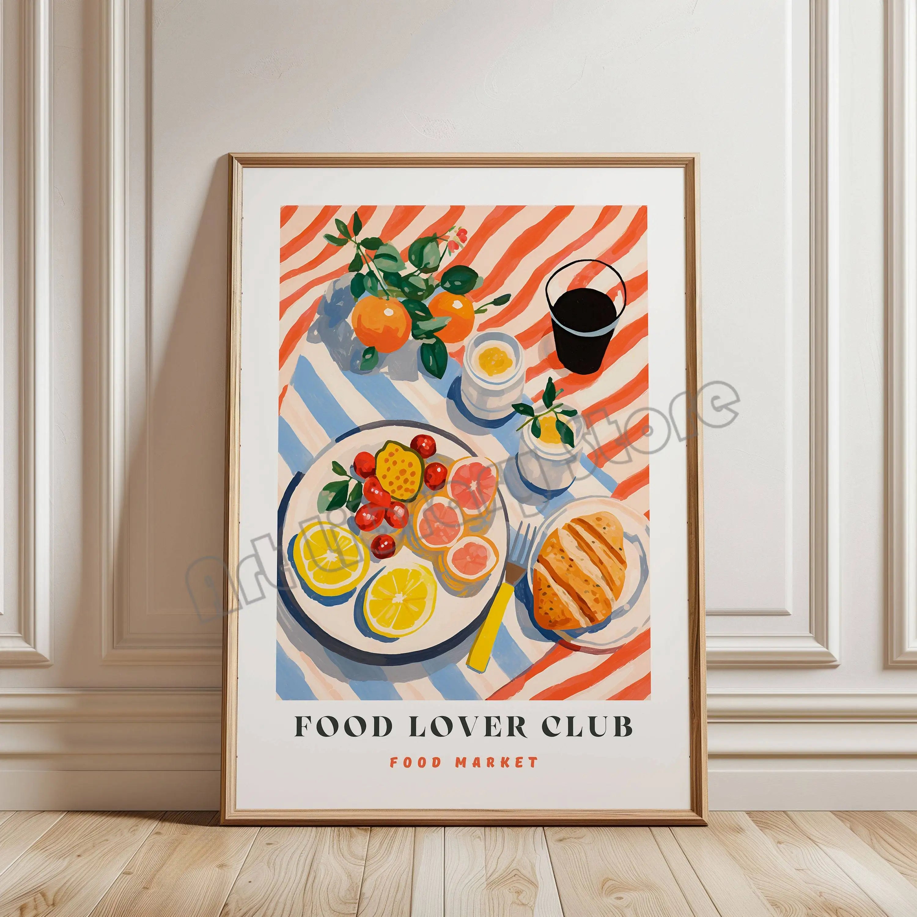 Retro Italian Food Illustration