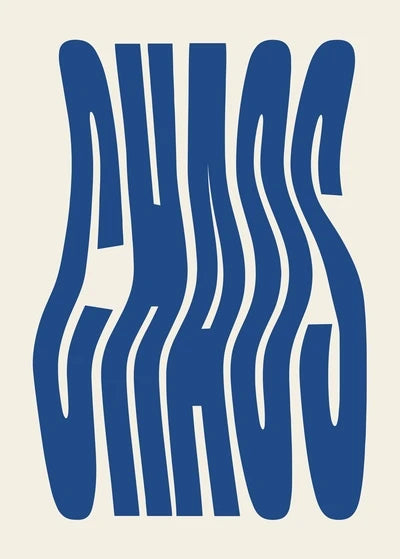 Chaos Typography Canvas Art