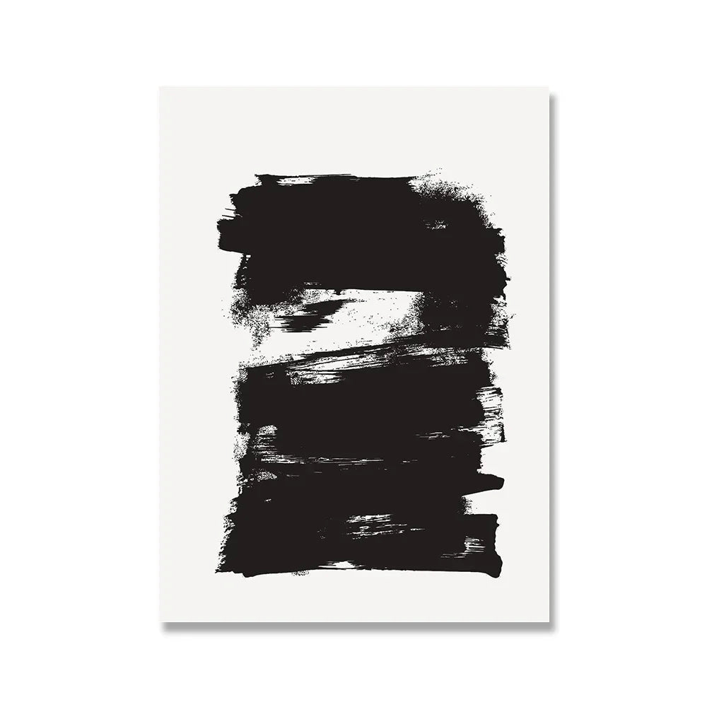 Minimalist Black Ink Lines Poster