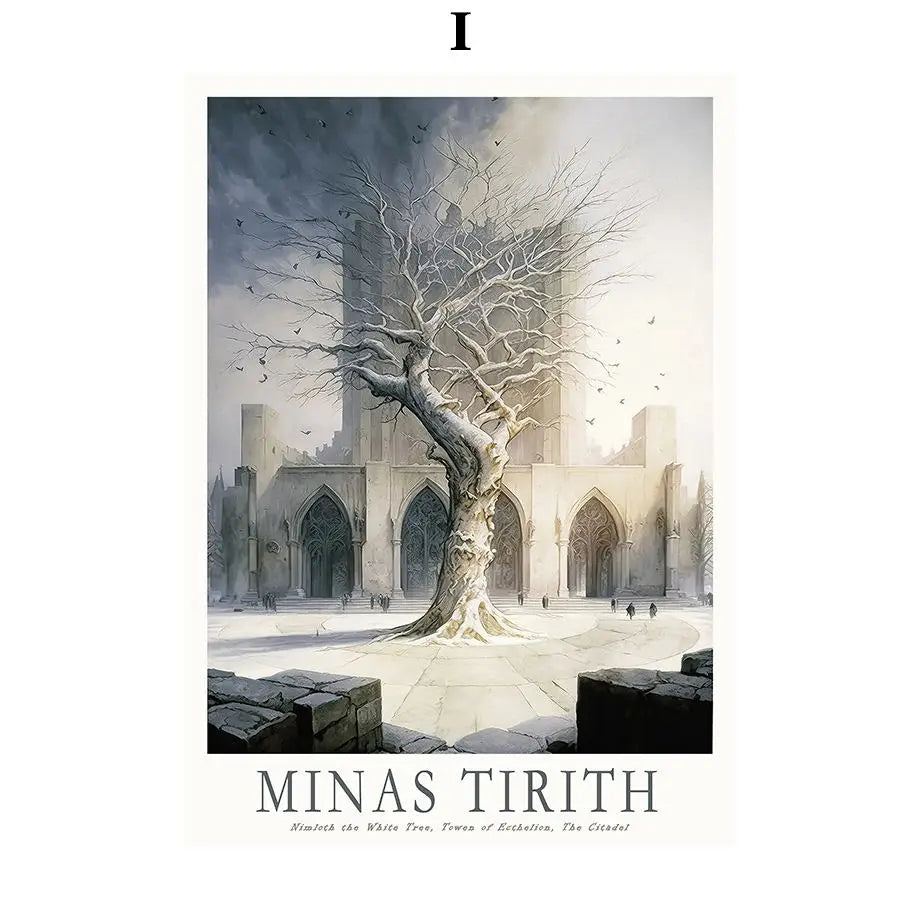 Middle-Earth Retro Travel Art