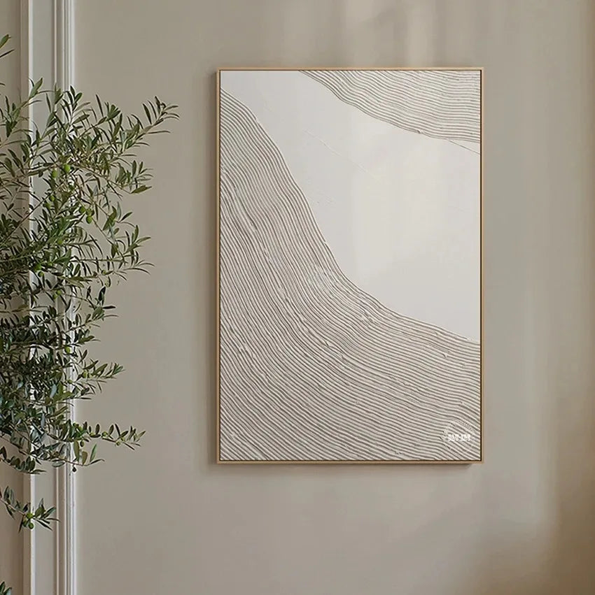 White Line Concept Art Canvas