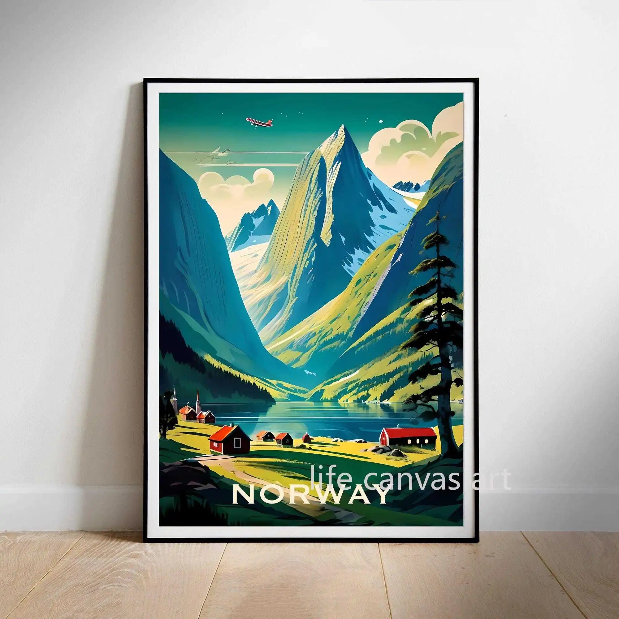 Retro Europe Travel Cities Poster