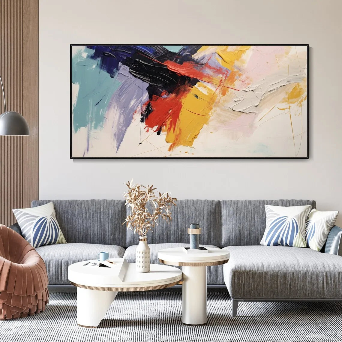 Blue Coastline Oil Canvas