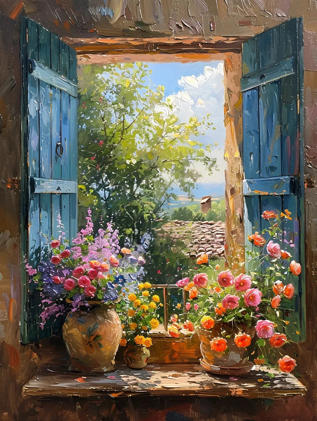 Colorful Graffiti Window Canvas