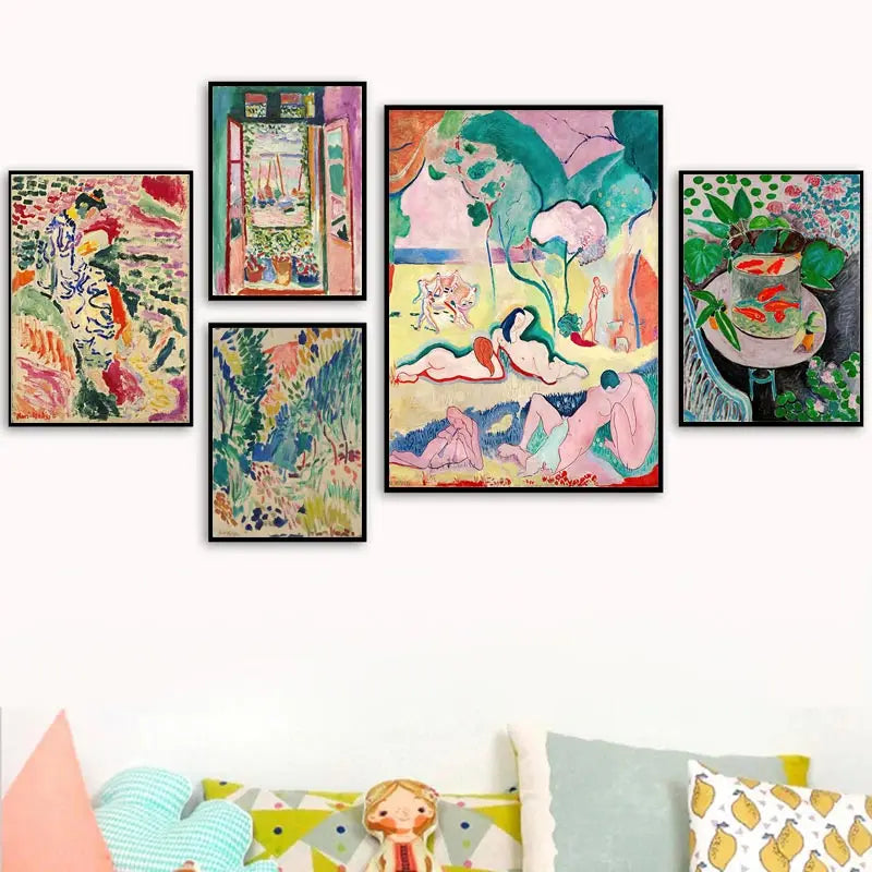 Retro Abstract Landscape Canvas