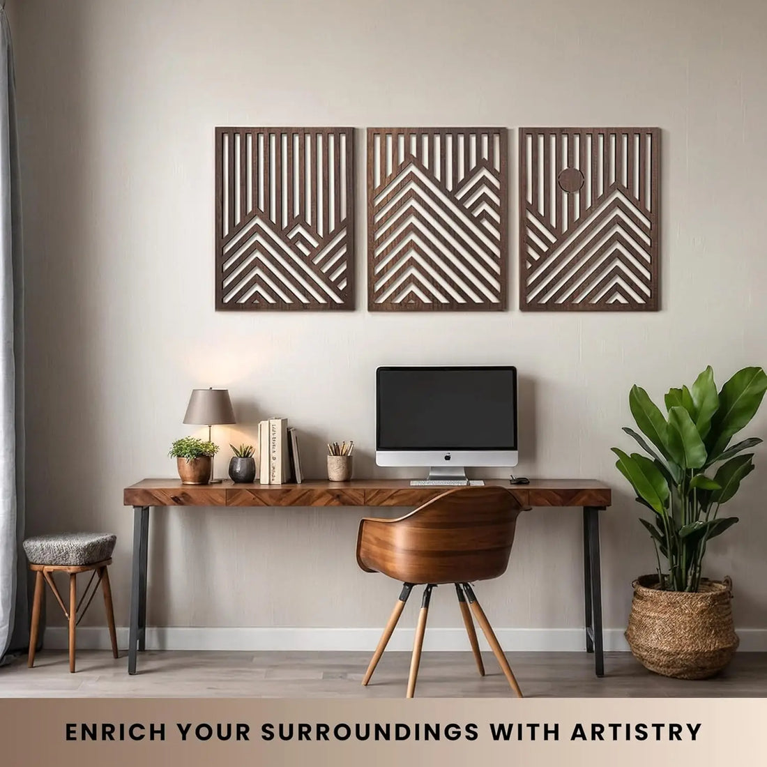 Modern Wooden Wall Art Set