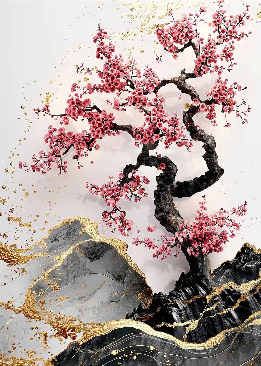 Golden Sakura Kintsugi Print