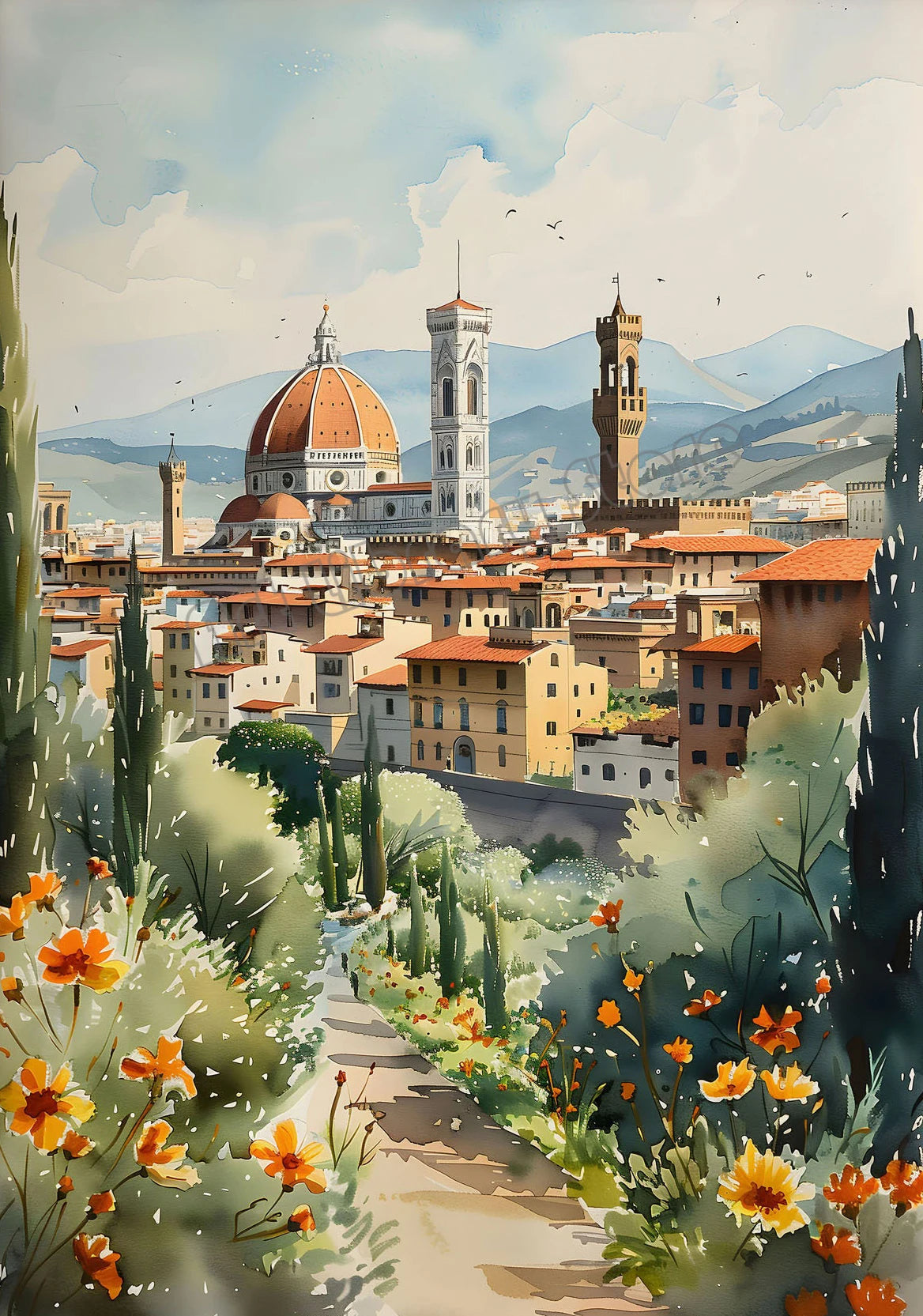 Retro Europe Travel Poster