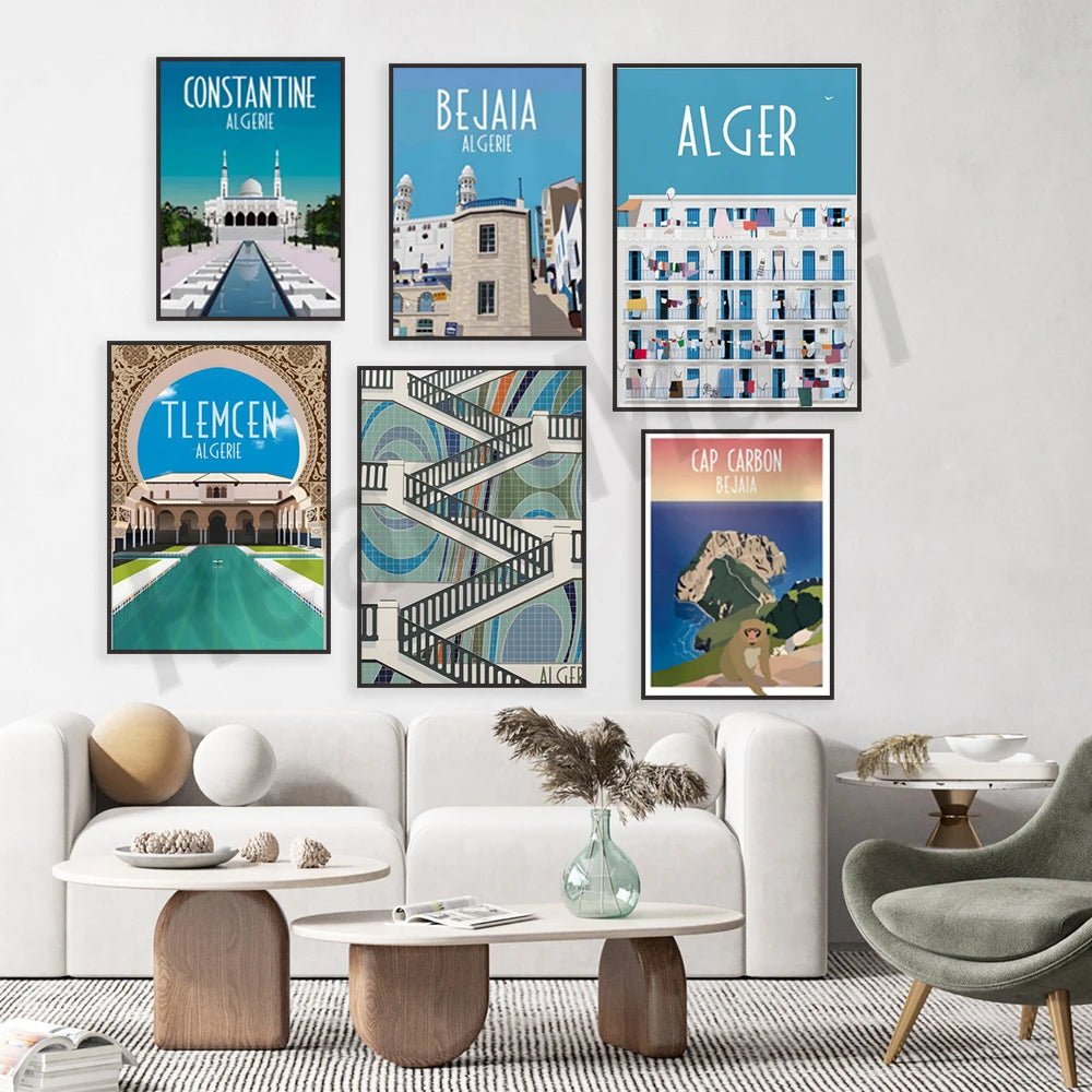 Minimalist Algiers Algeria Print