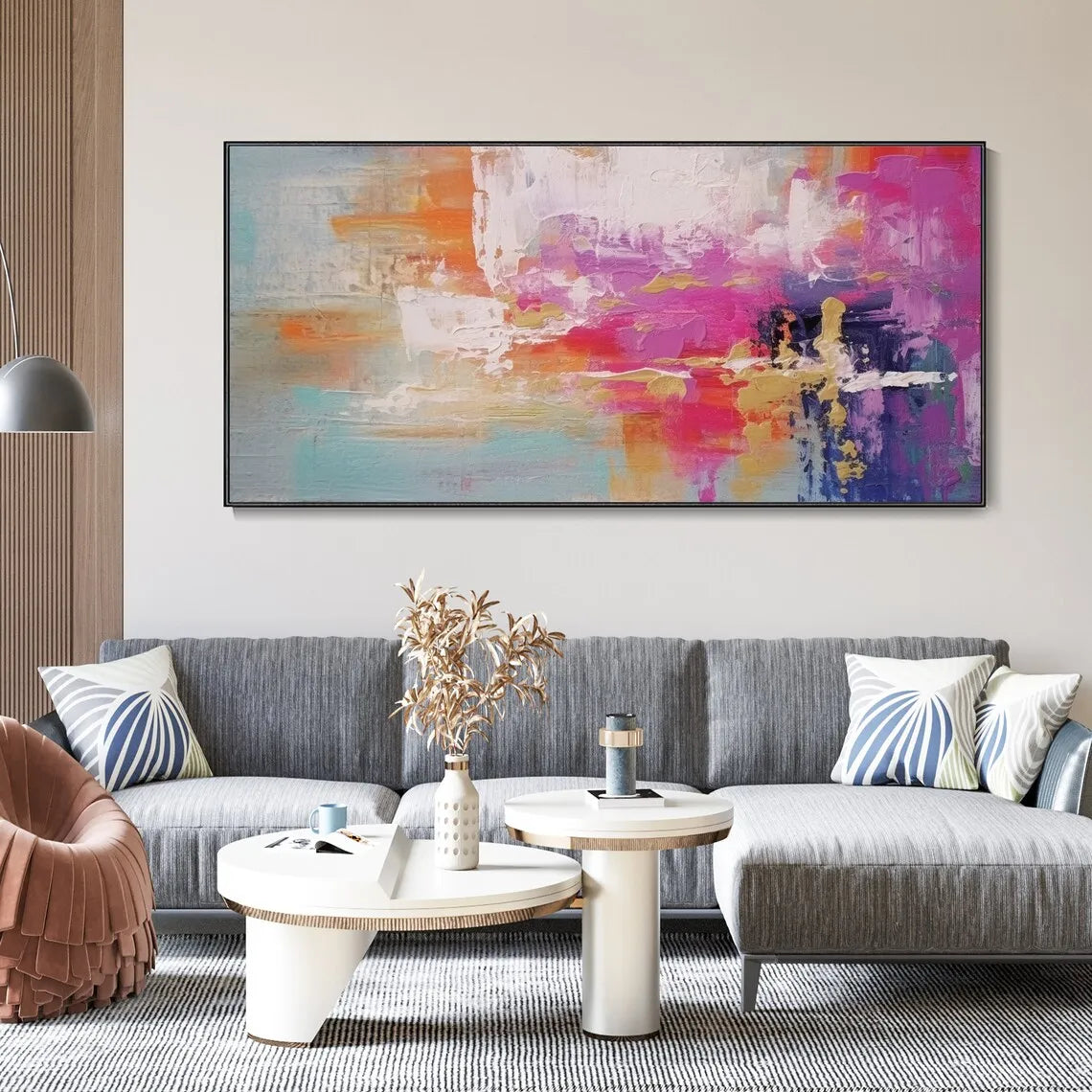 Blue Coastline Oil Canvas