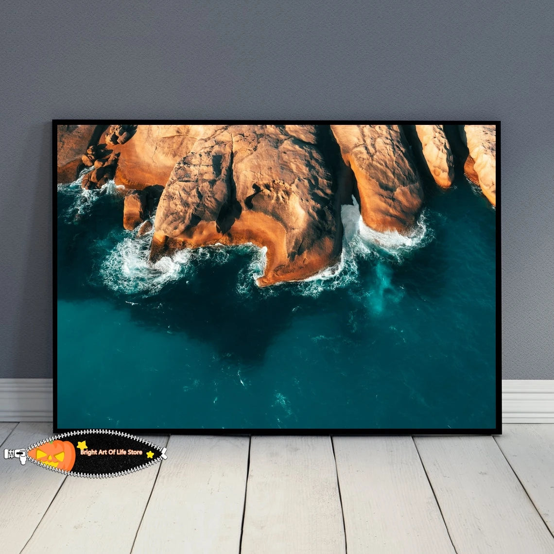 Rocky Coast Aerial Print