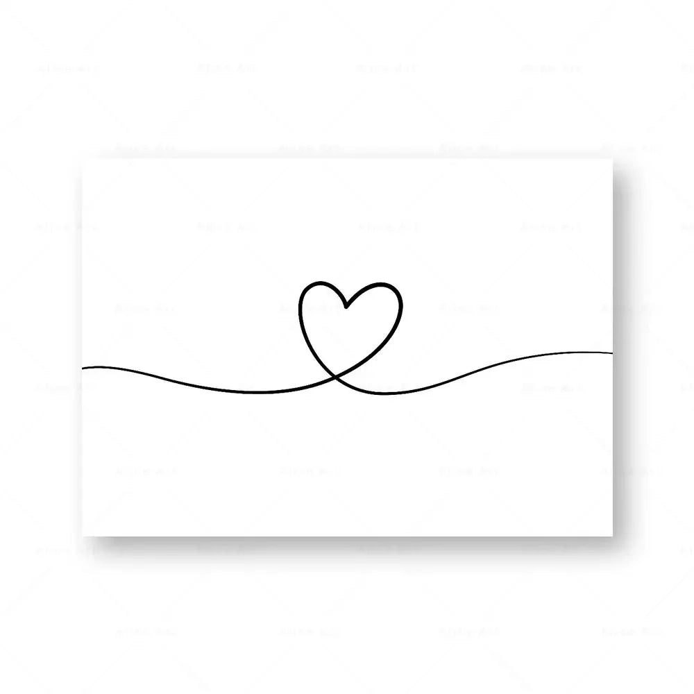 Minimalist Holding Hands Line Art