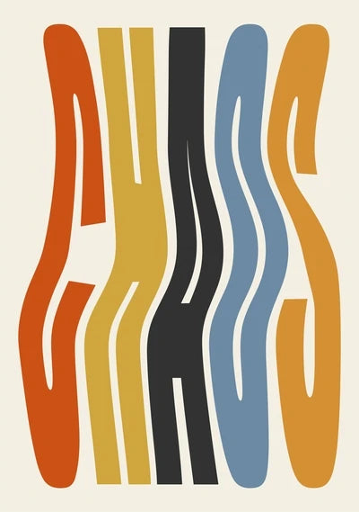 Chaos Typography Canvas Art