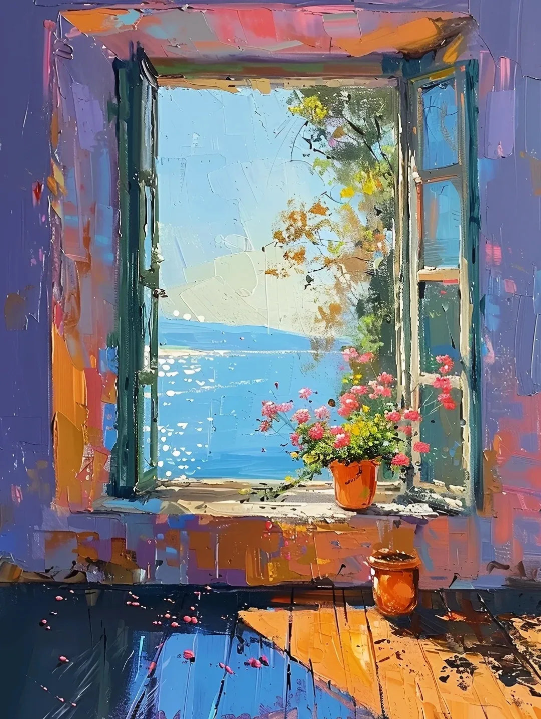 Colorful Graffiti Window Canvas