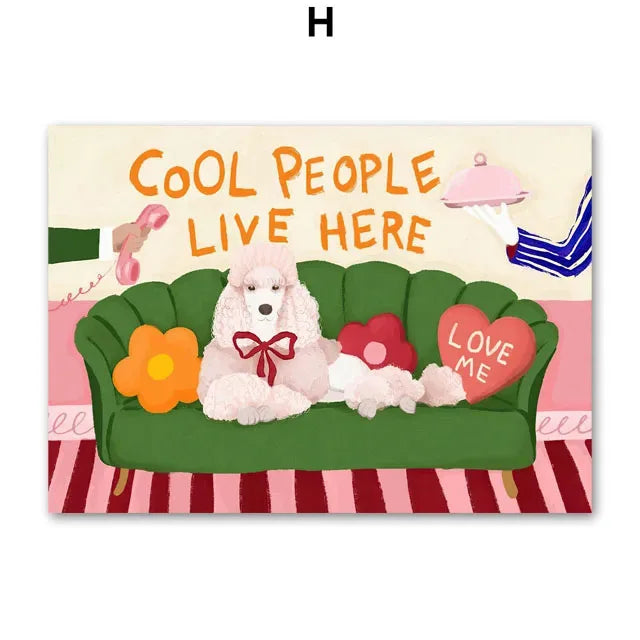 Colorful Crocodile Fish Abstract Canvas