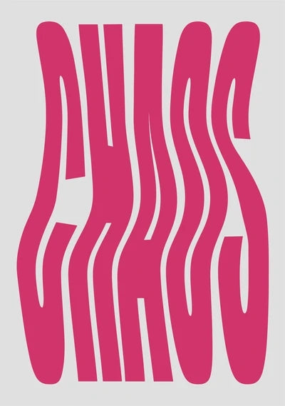 Chaos Typography Canvas Art