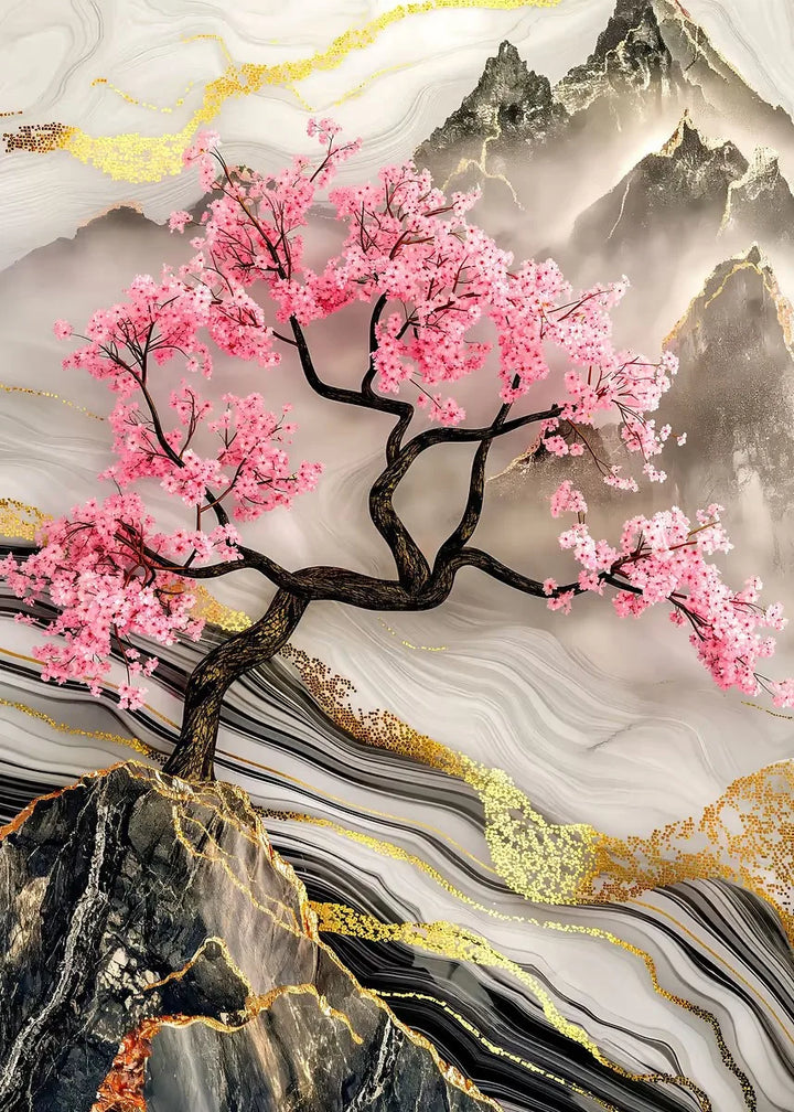 Golden Sakura Kintsugi Print