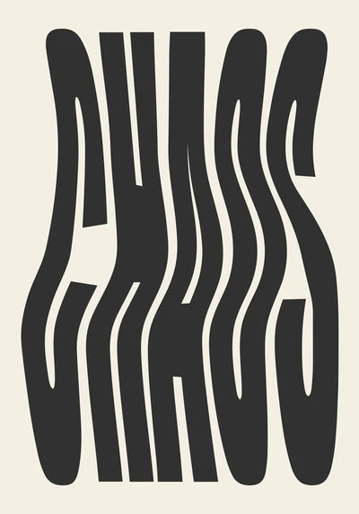 Chaos Typography Canvas Art