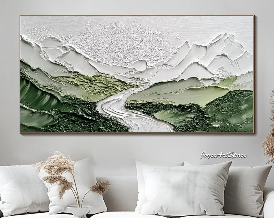 Minimalist Green Ocean Canvas