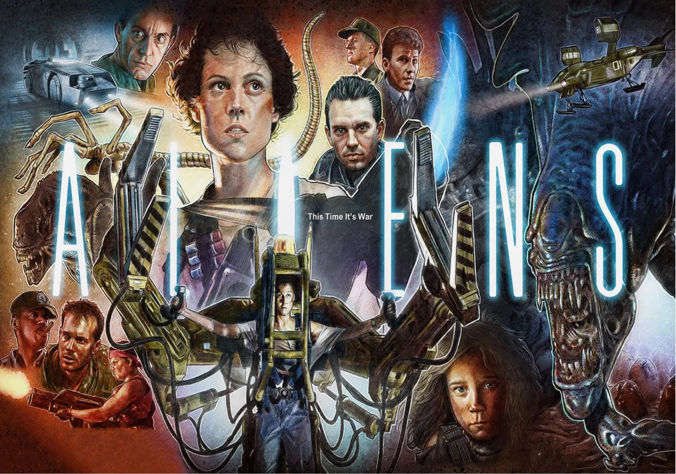 Classic Horror Alien Canvas