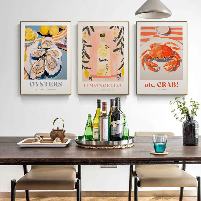 Retro Italian Food Illustration