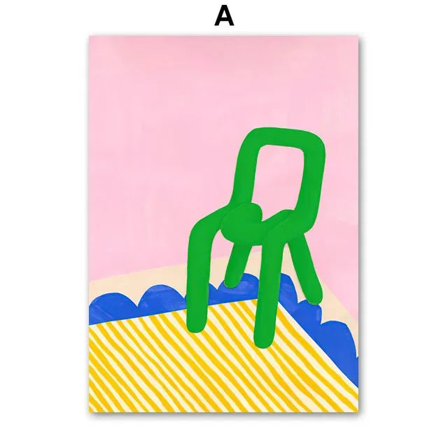 Colorful Crocodile Fish Abstract Canvas