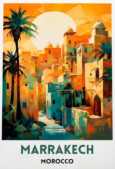 Moroccan Travel Art Poster
