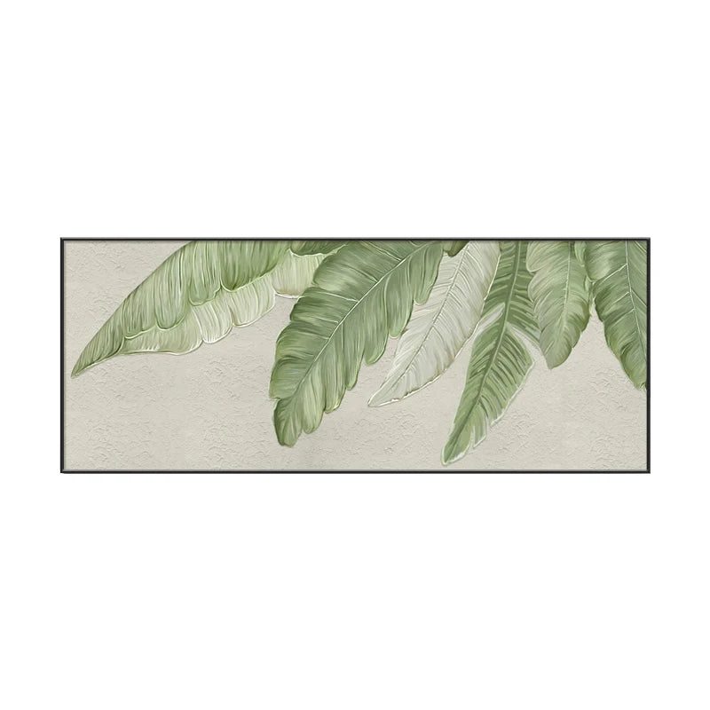 Abstract Green Leaf Canvas