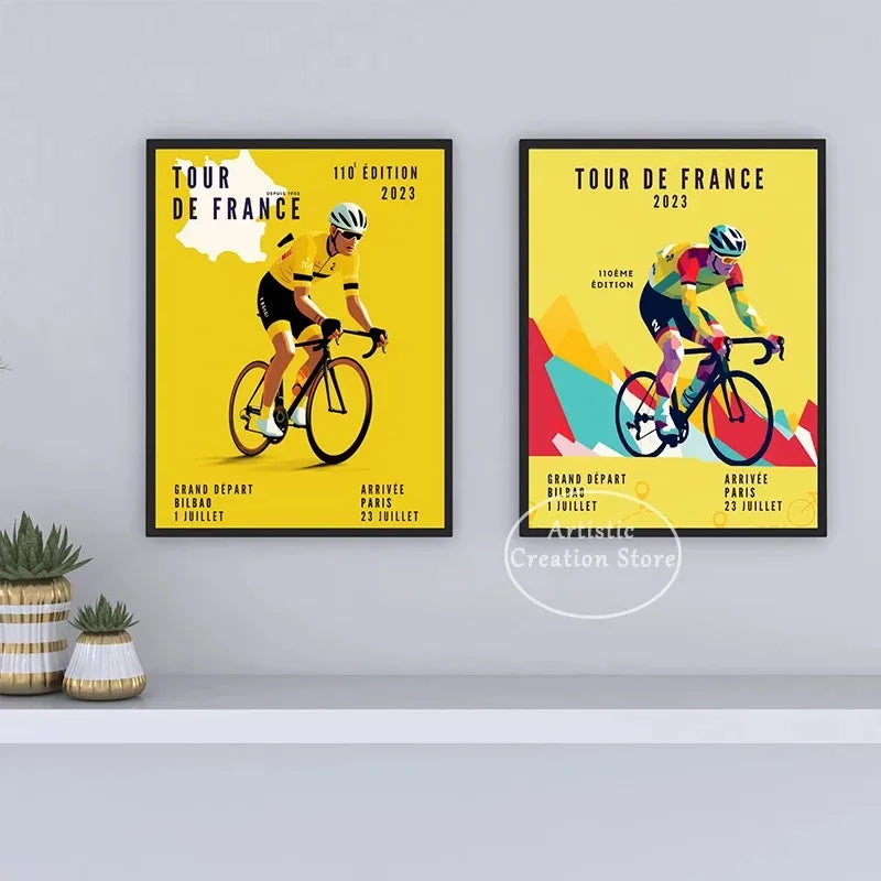 Tour de France Cyclist Poster