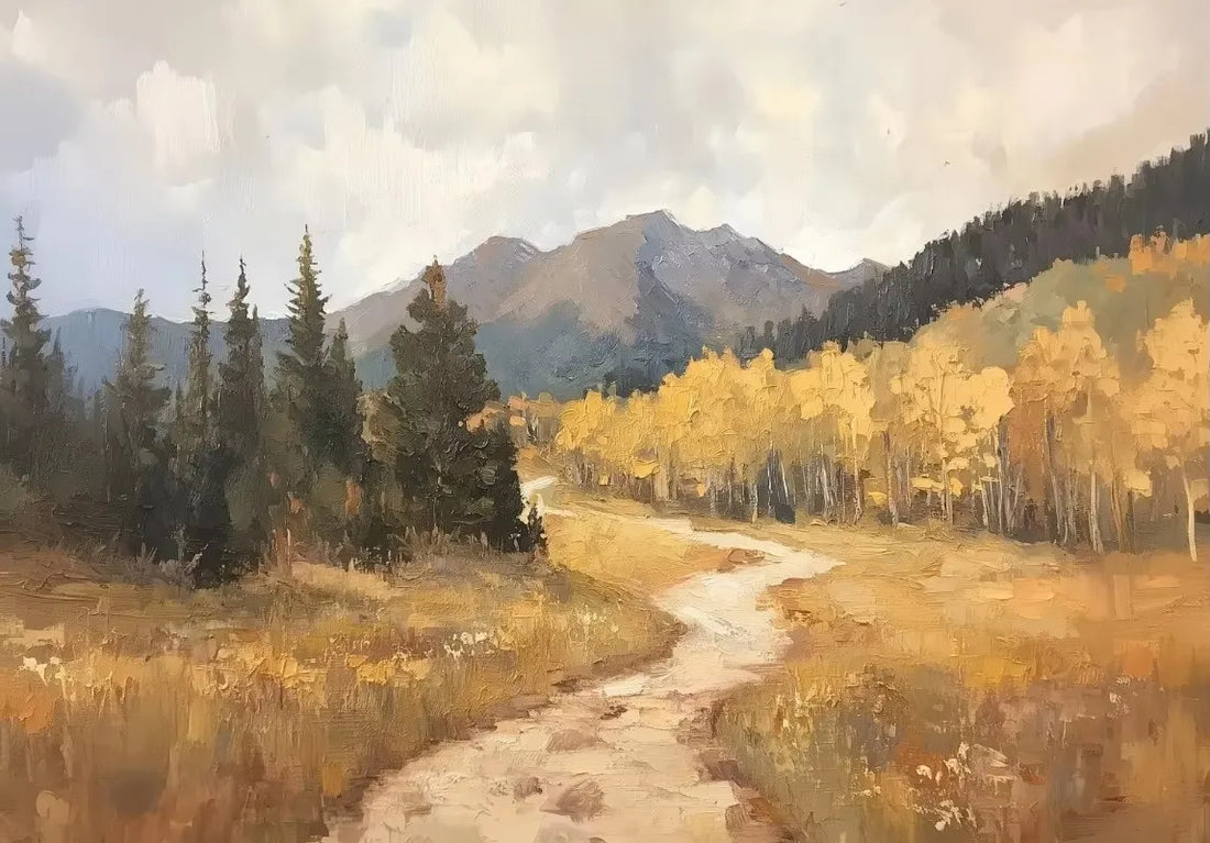 Autumn Countryside Deer Canvas