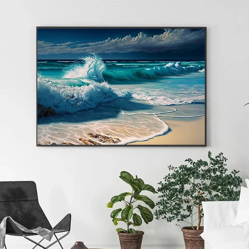 Simple Ocean Beach Canvas