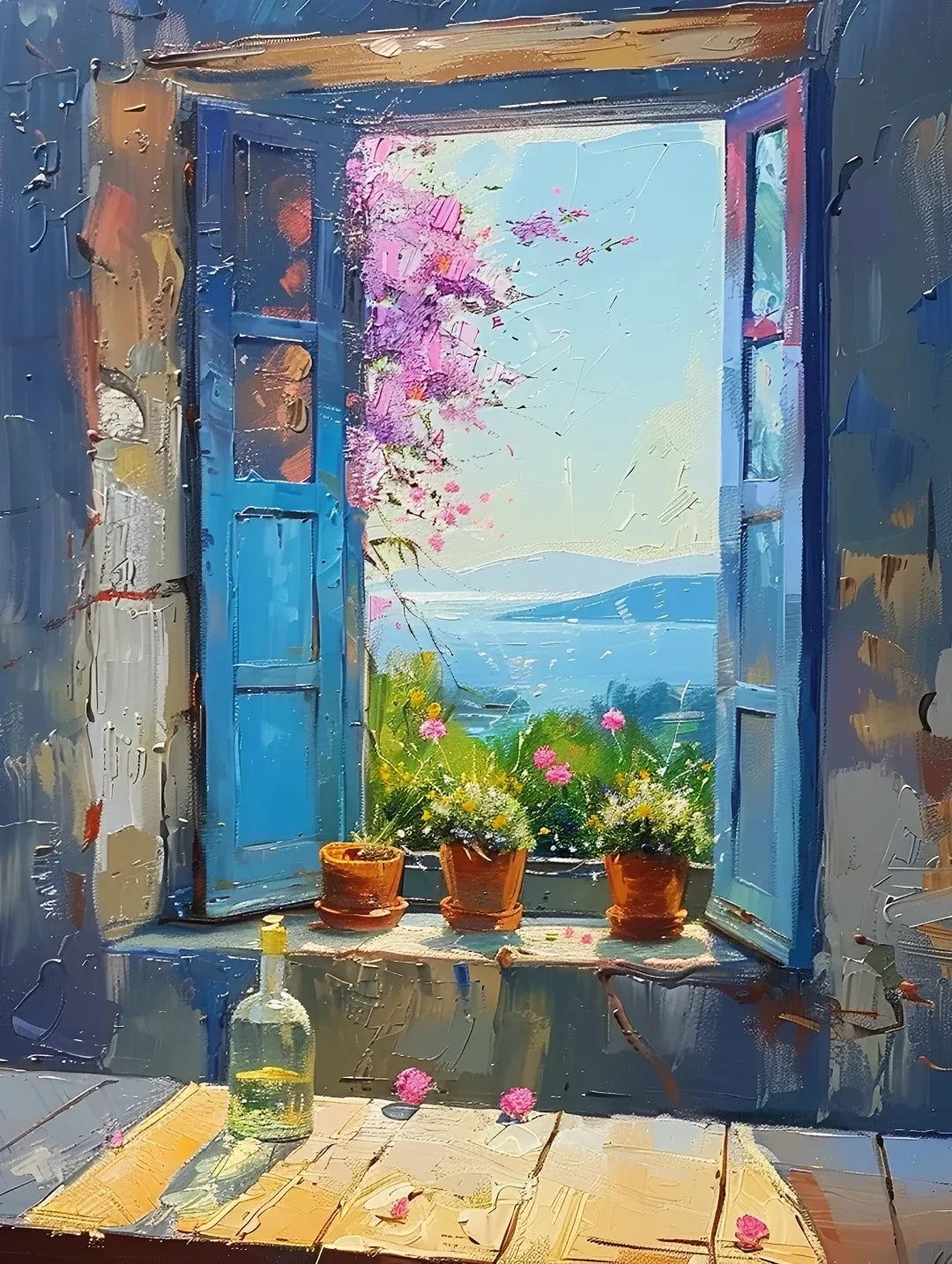 Colorful Graffiti Window Canvas