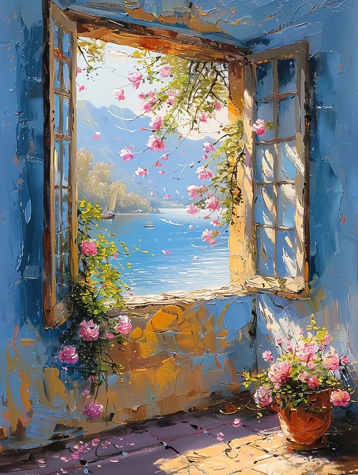 Colorful Graffiti Window Canvas