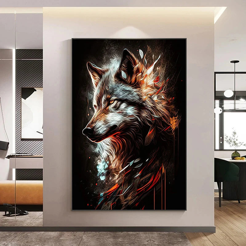 Wolf Modern Art Canvas