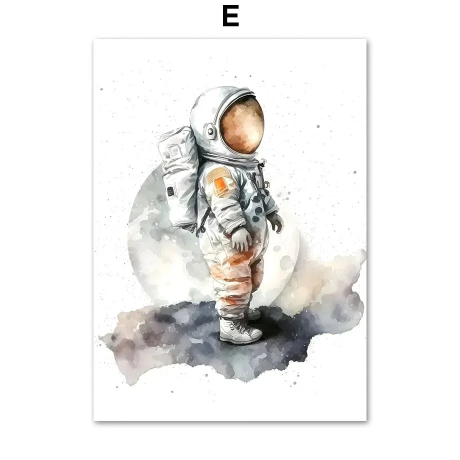 Space Rocket Nursery Art