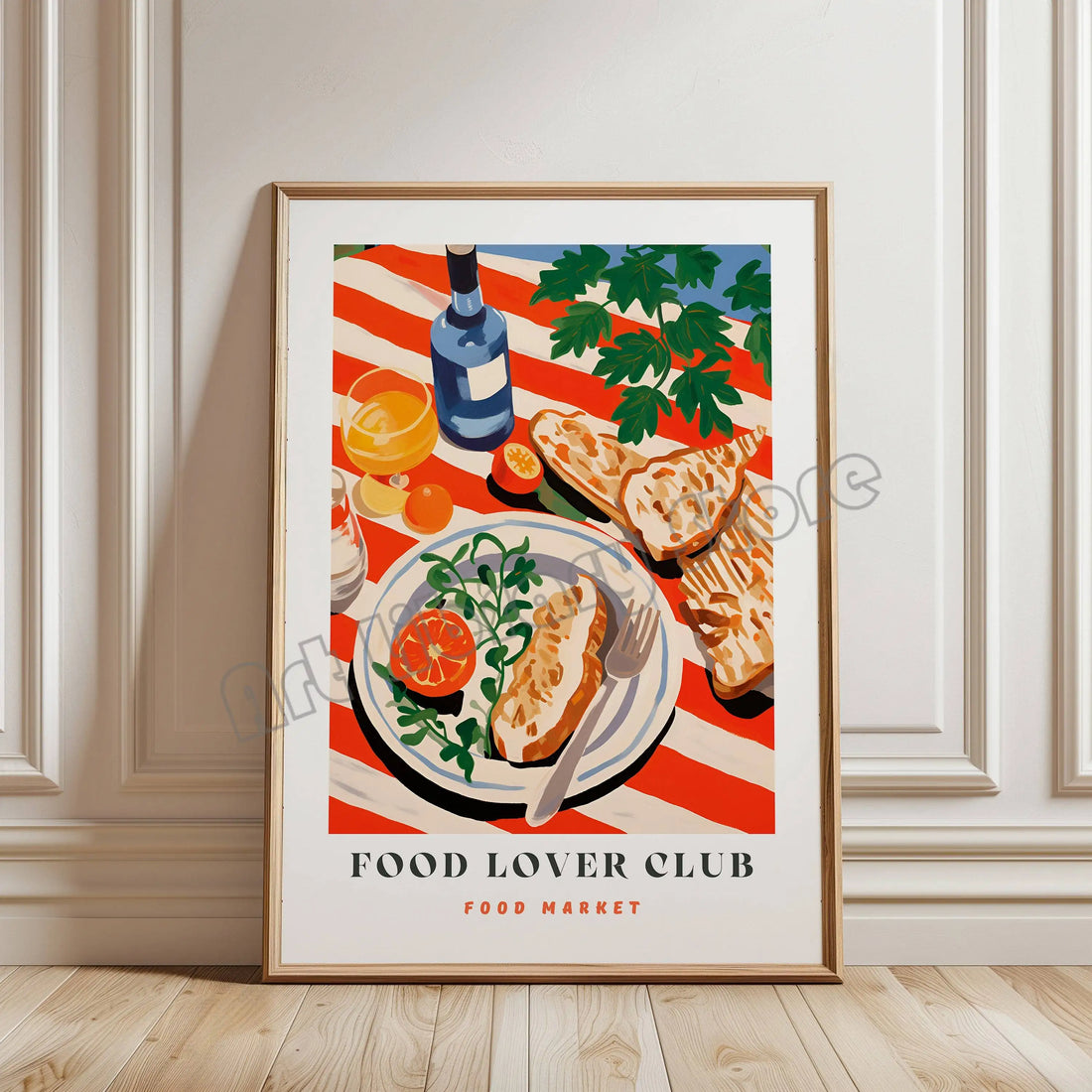 Retro Italian Food Illustration