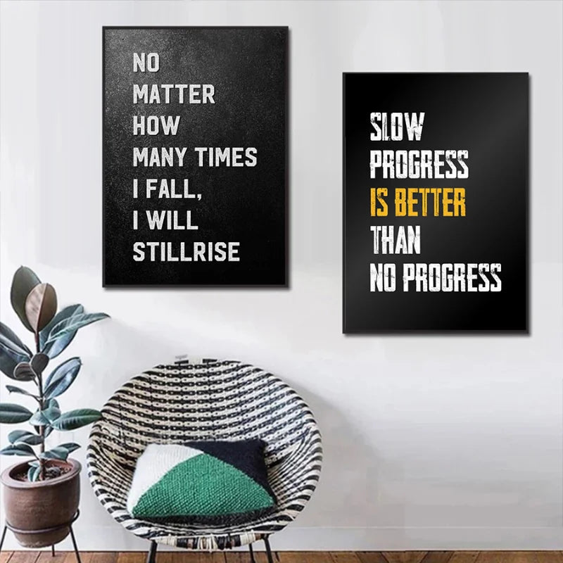 Black White Quote Poster