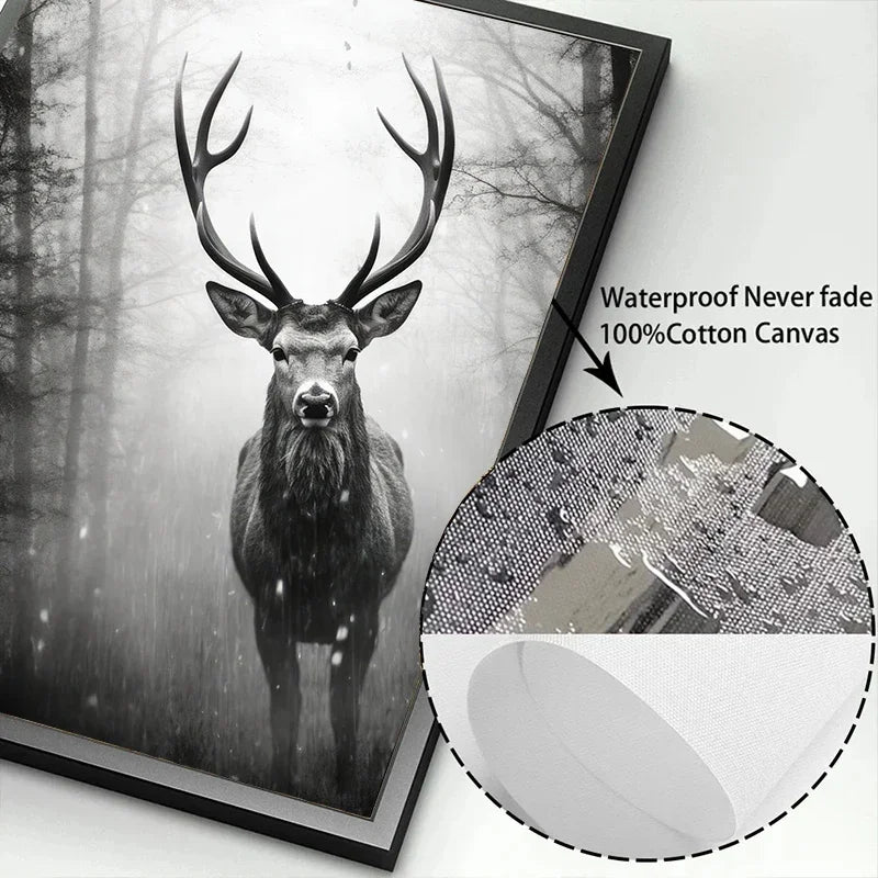 Cute Deer Jungle Canvas