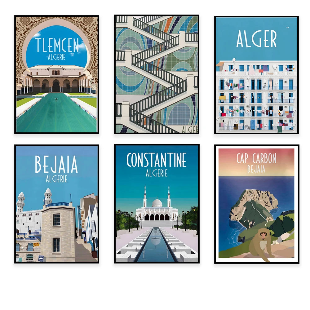 Minimalist Algiers Algeria Print