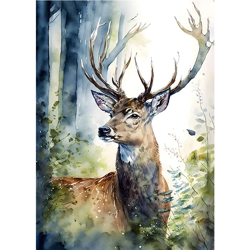 Cute Deer Jungle Canvas