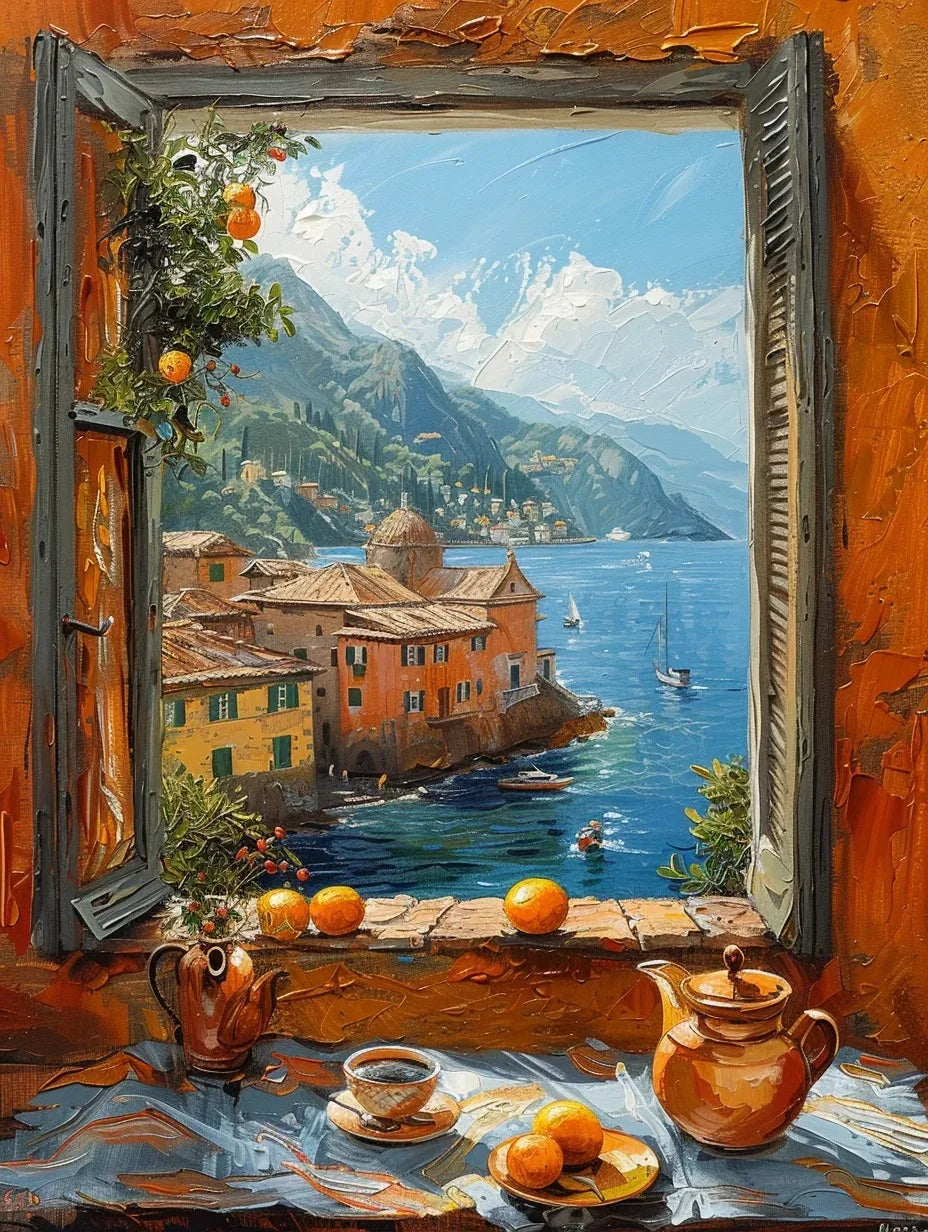 Colorful Graffiti Window Canvas