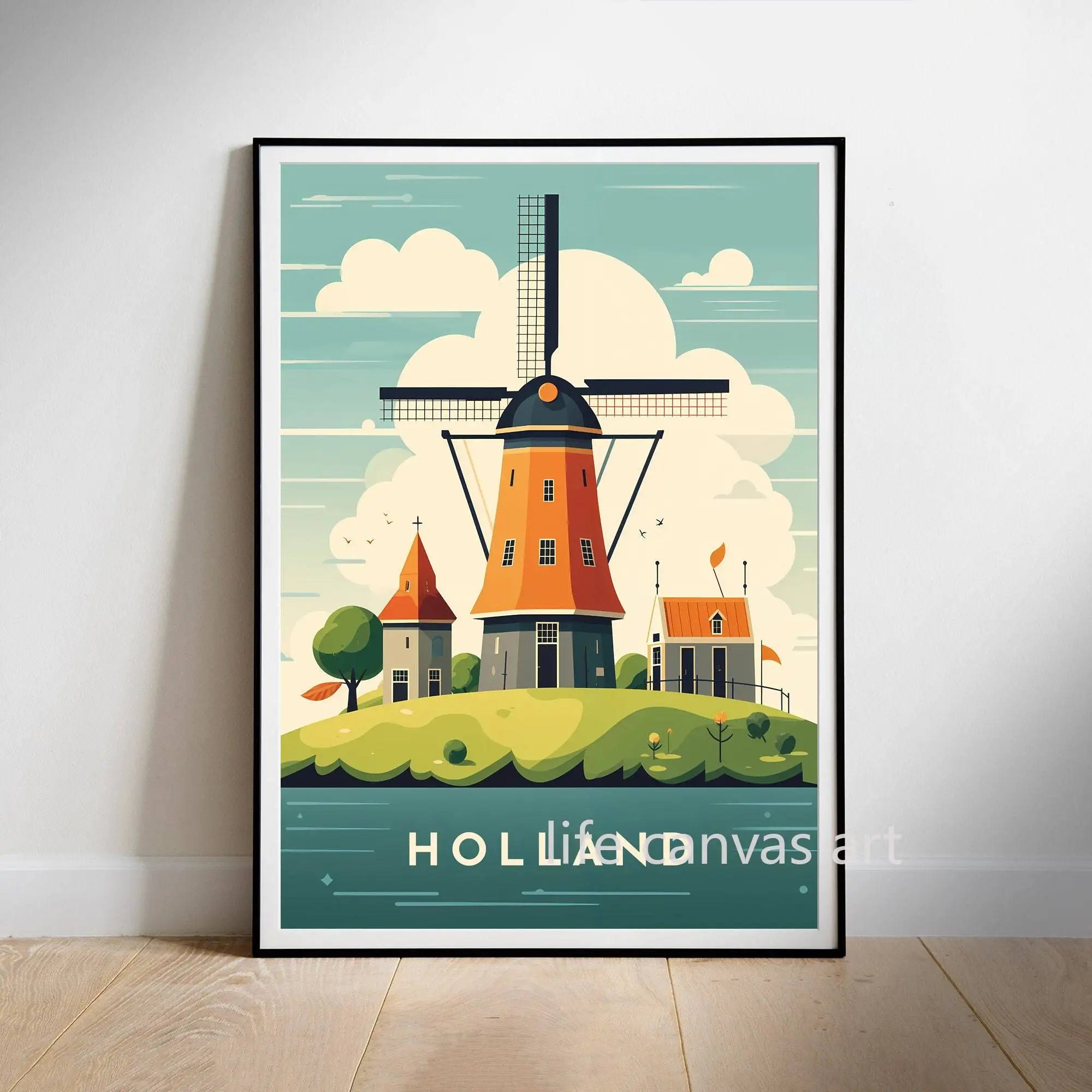 Retro Europe Travel Cities Poster
