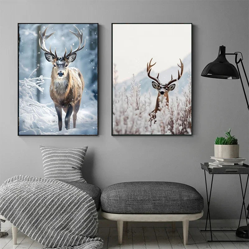 Cute Deer Jungle Canvas
