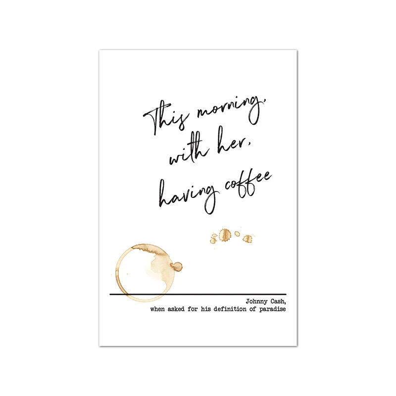 Minimalist Coffee Line Art