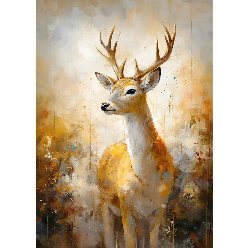 Cute Deer Jungle Canvas