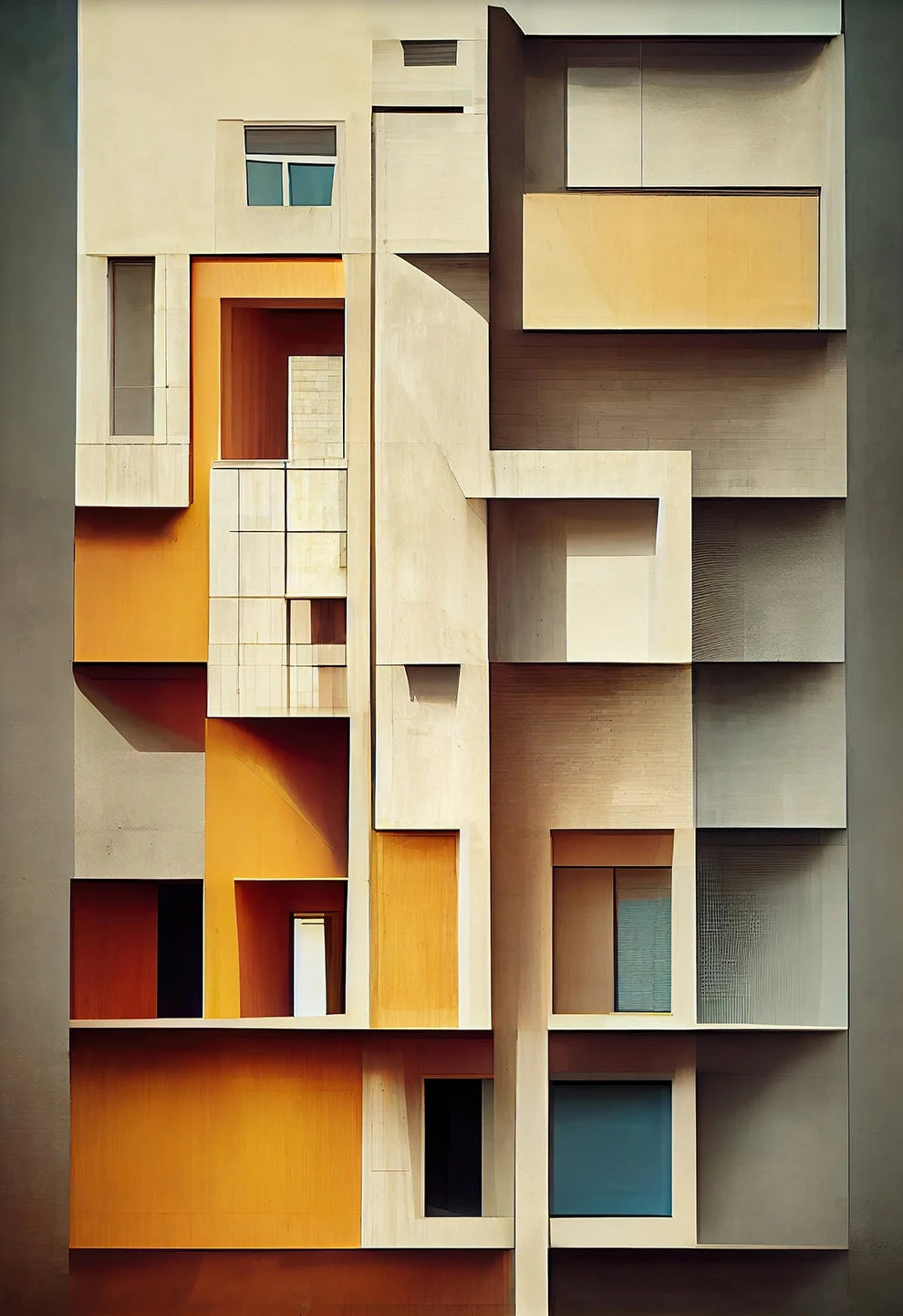 Fallingwater Bauhaus Architecture Poster