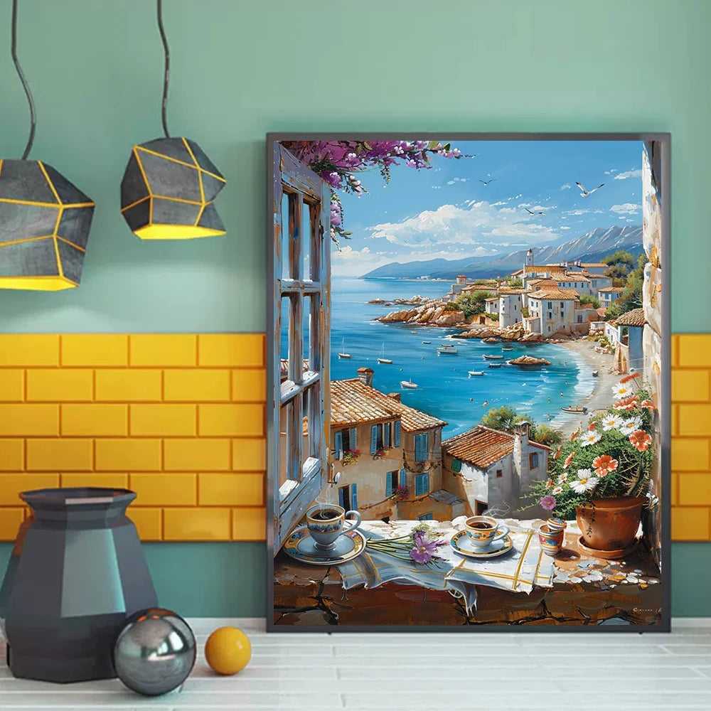 Colorful Graffiti Window Canvas