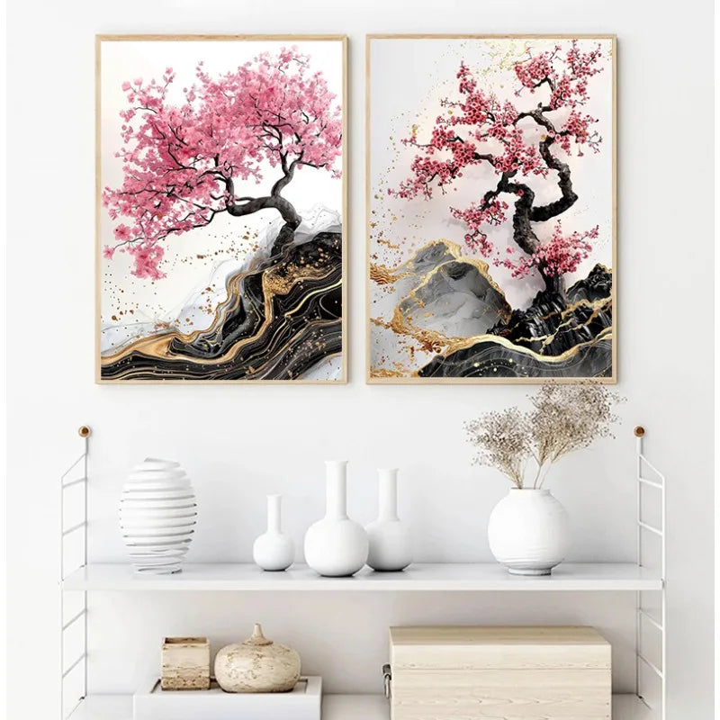 Golden Sakura Kintsugi Print