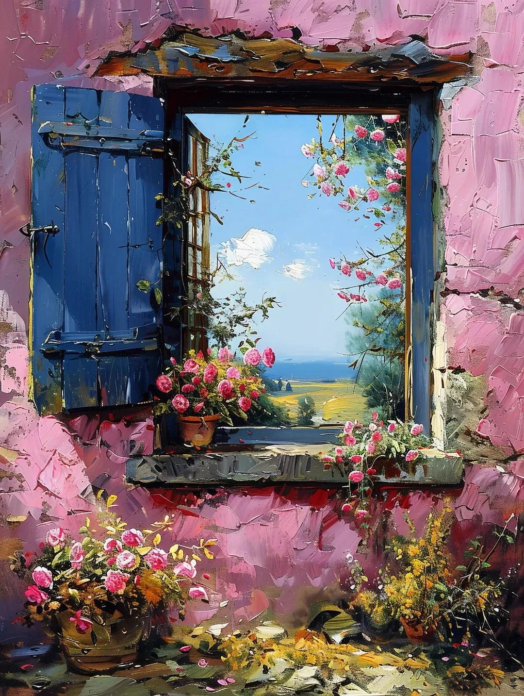 Colorful Graffiti Window Canvas