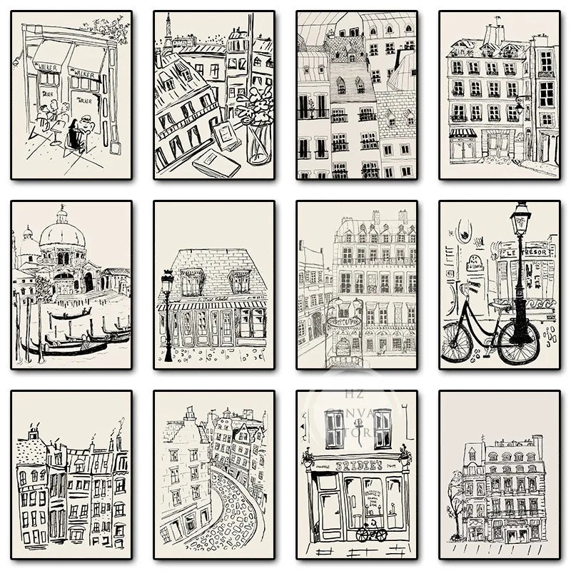 Paris Architecture Poster